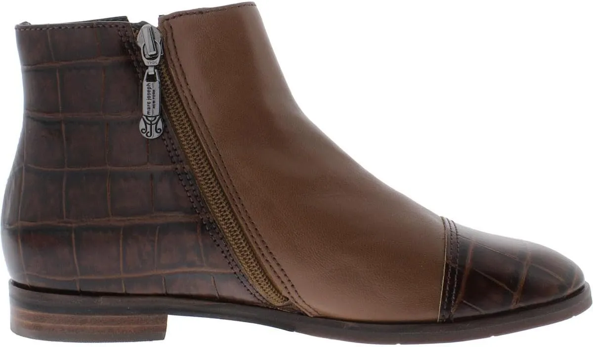 Marc Joseph New York Women's Leather Made in Brazil Ankle Zip Up Bootie Boot