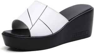 Maylrvjv Womens Platforms Wedge Sandals Comfortable Lightweight Summmer Casual Slide Sandals Slip On Flip Flops
