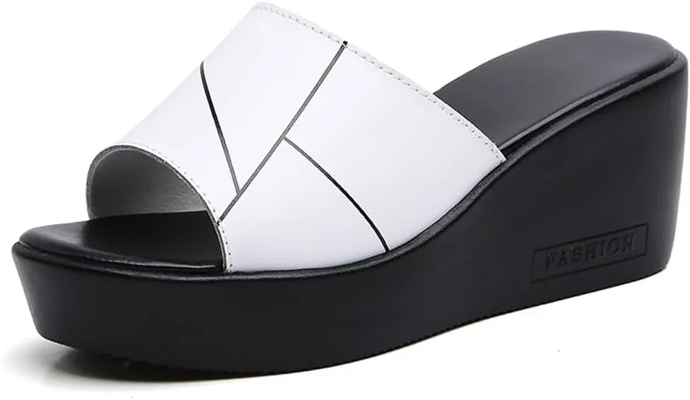 Maylrvjv Womens Platforms Wedge Sandals Comfortable Lightweight Summmer Casual Slide Sandals Slip On Flip Flops