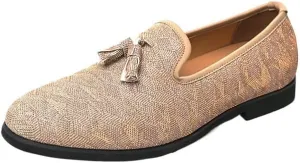 Men Tassels Loafers Slip On Casual Slipper Flats Leather Shoes