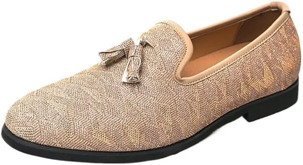 Men Tassels Loafers Slip On Casual Slipper Flats Leather Shoes
