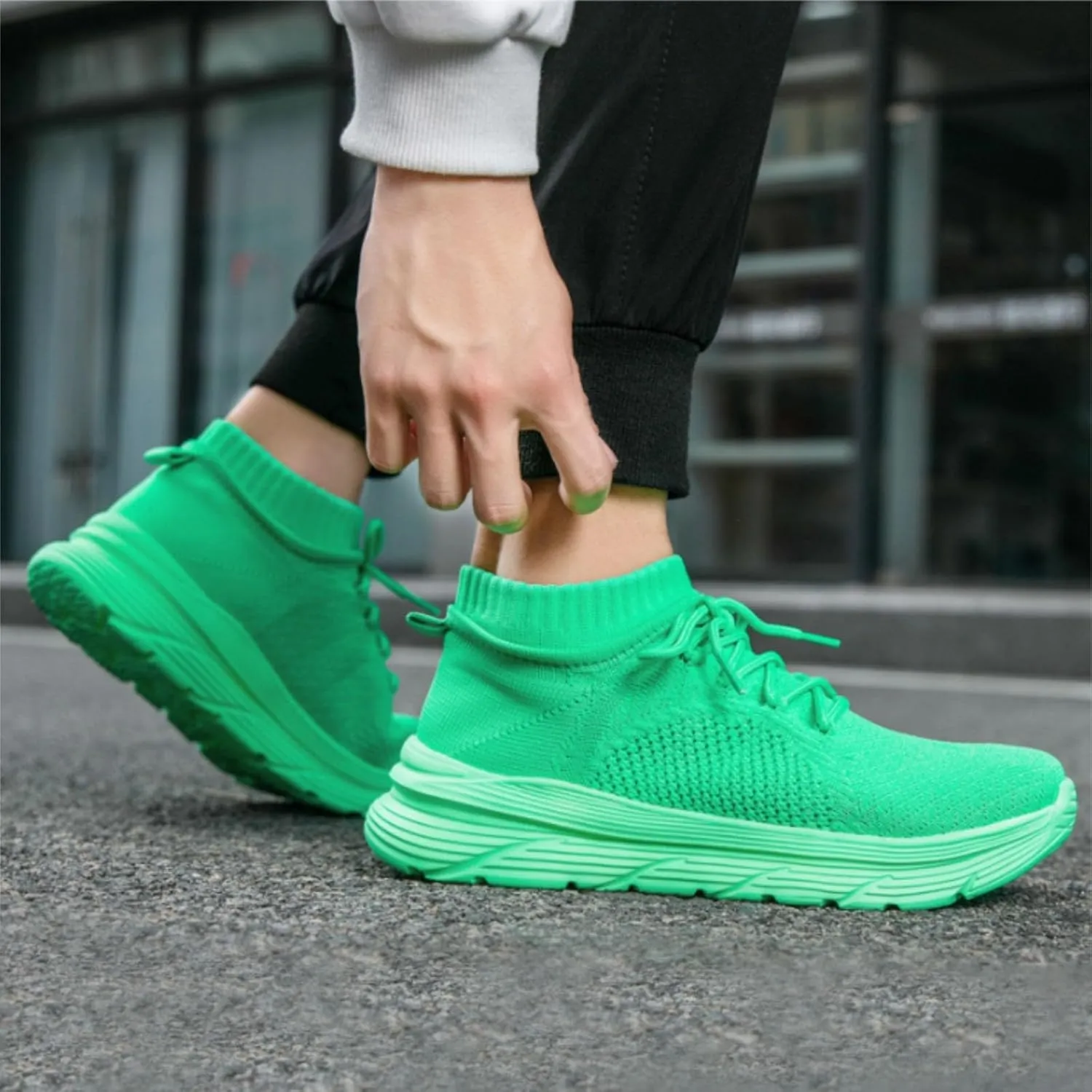 Men's Casual Shoes Fashion Oxfords Business Walking Tennis Shoes Men Comfortable Dress Casual Shoes High Top Sneakers White Tennis Shoe Cross Trainer Shoe