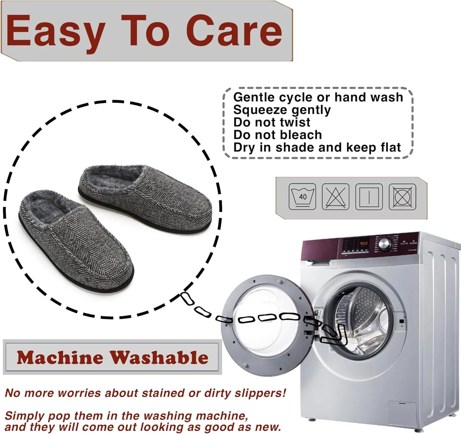 Men's House Slippers, Cozy Non-slip Home Shoes, Warm Comfy Indoor Outdoor Moccasin Slip Ons, Unique Christmas Gifts