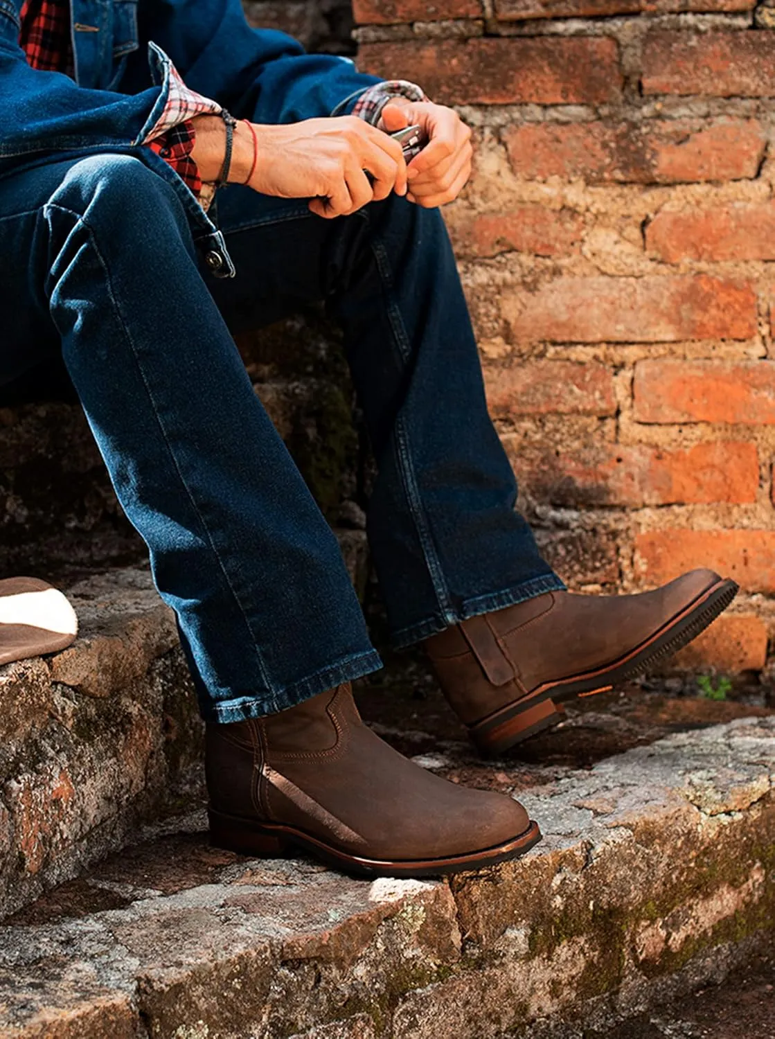 Men's Leather Zip Roper Boot Style 1677