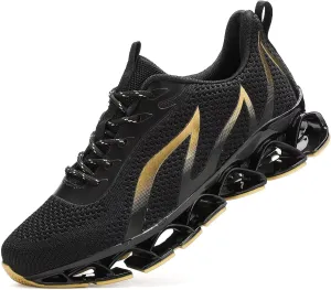 Mens Slip on Running Walking Shoes Blade Tennis Casual Fashion Sneakers Comfort Non Slip Work Sport Athletic Trainer