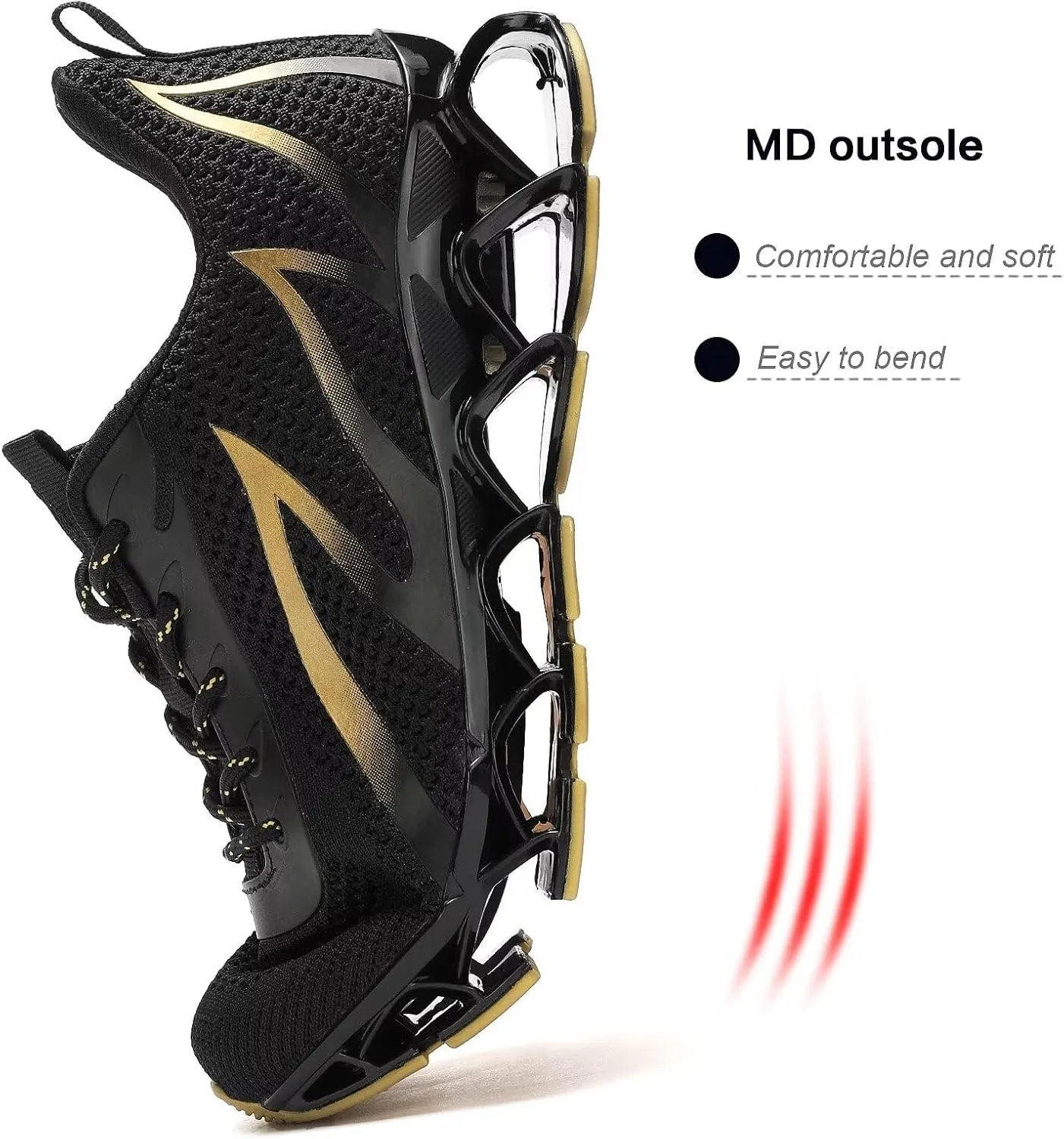 Mens Slip on Running Walking Shoes Blade Tennis Casual Fashion Sneakers Comfort Non Slip Work Sport Athletic Trainer