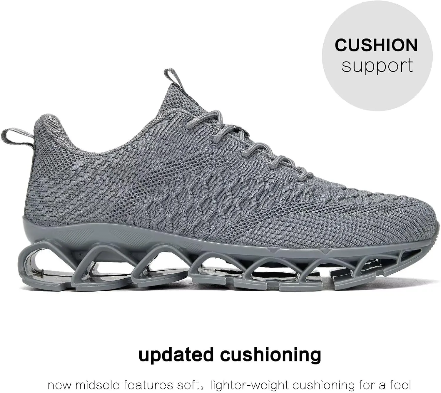 Men's Slip on Walking Running Shoes Blade Tennis Casual Fashion Sneakers Comfort Non Slip Work Sport Athletic Trainer