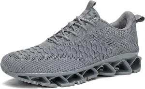 Men's Slip on Walking Running Shoes Blade Tennis Casual Fashion Sneakers Comfort Non Slip Work Sport Athletic Trainer