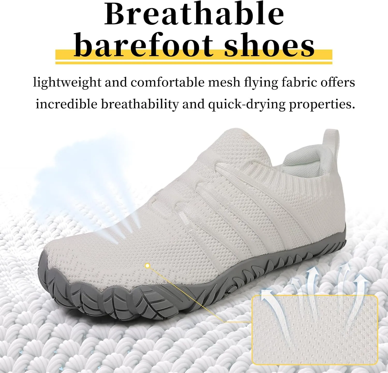 Mens Womens Barefoot Shoes Slip On Water Shoes with Wide Toe Box Zero Drop Design Minimalist Footwear ldeal for Walking Hiking and Grounding Activities