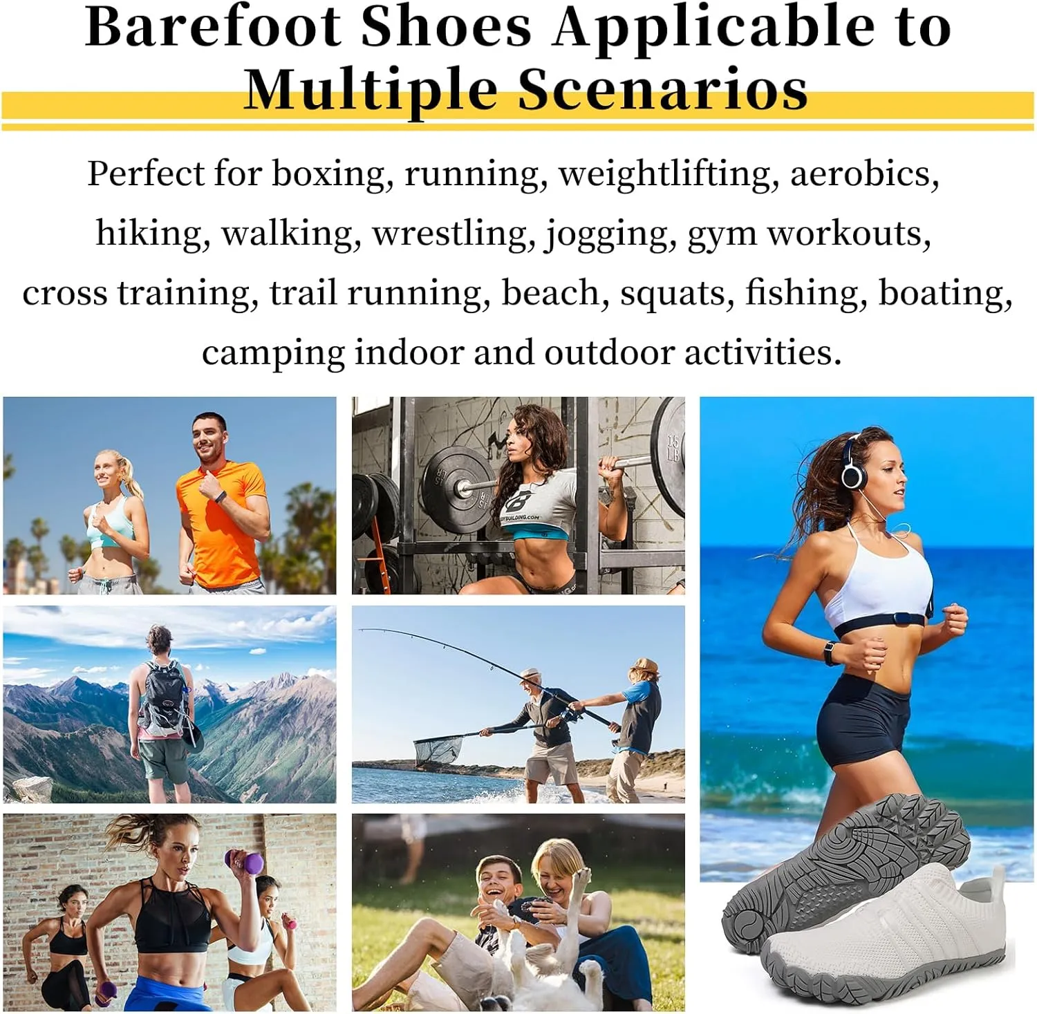 Mens Womens Barefoot Shoes Slip On Water Shoes with Wide Toe Box Zero Drop Design Minimalist Footwear ldeal for Walking Hiking and Grounding Activities
