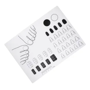 MERRYHAPY Silicone Manicure Pad Nail Training Mat Practice Bits Shape Crafting Fingers Hands Tip Extra Large Application The Silicon Manicure Trainer Removable Fingernail White