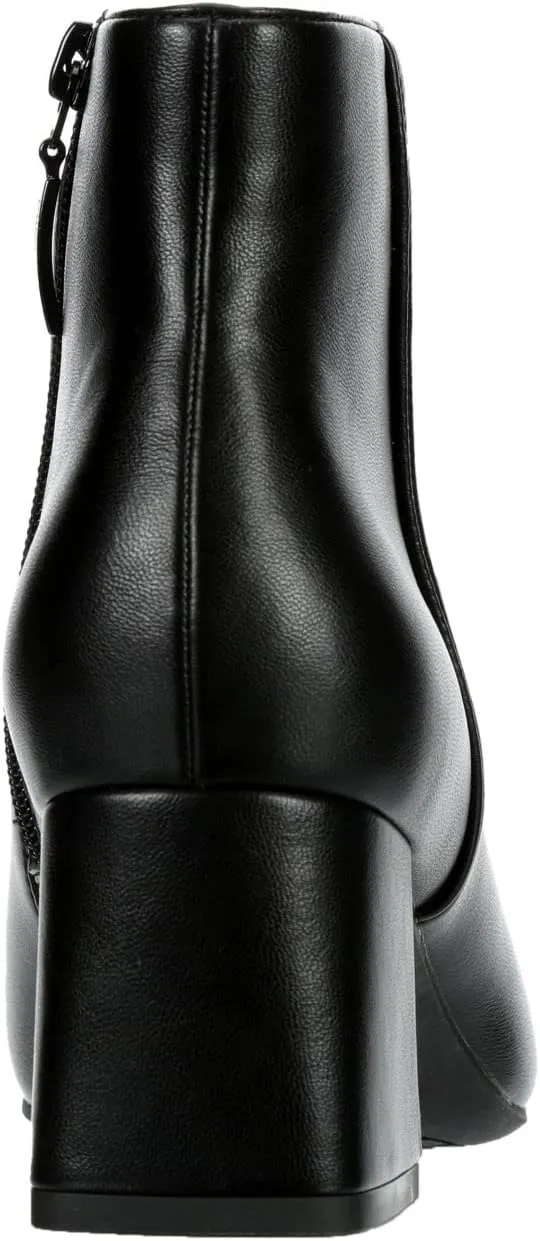 Michael By Michael Shannon Hope - Women's Faux Leather Zip-up Dress Ankle Boot