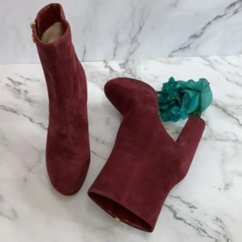 MICHAEL MICHAEL KORS Frenchie Platform Brandy Suede Booties 5