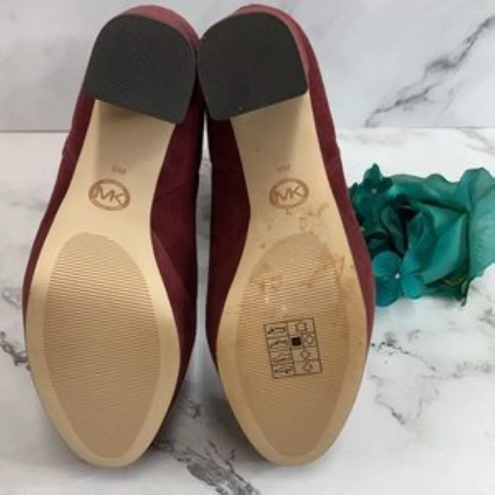 MICHAEL MICHAEL KORS Frenchie Platform Brandy Suede Booties 5