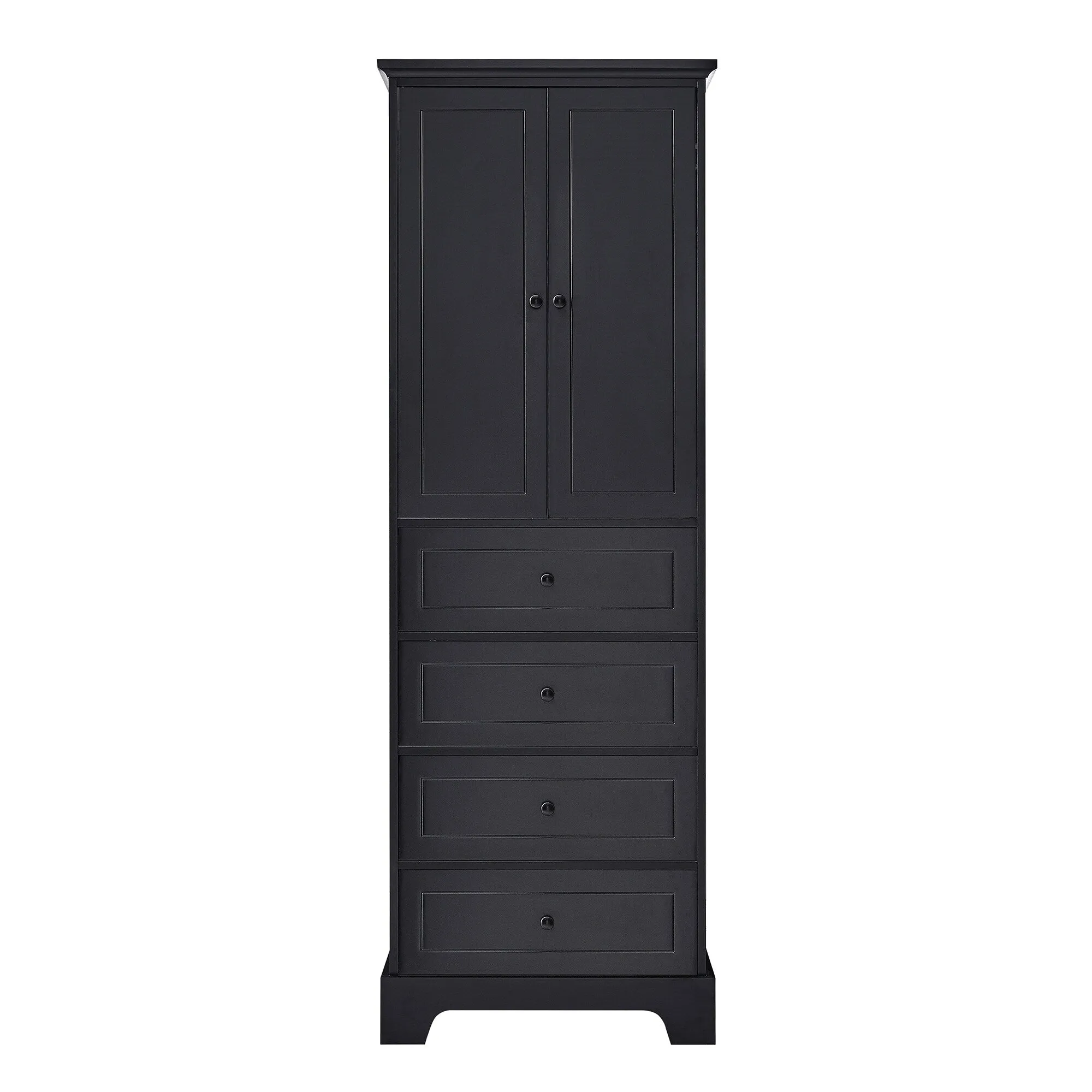 Modern Multifunctional Storage Cabinet, Freestanding Cabinet with 4 Drawers Adjustable Shelf for Bathroom and Office