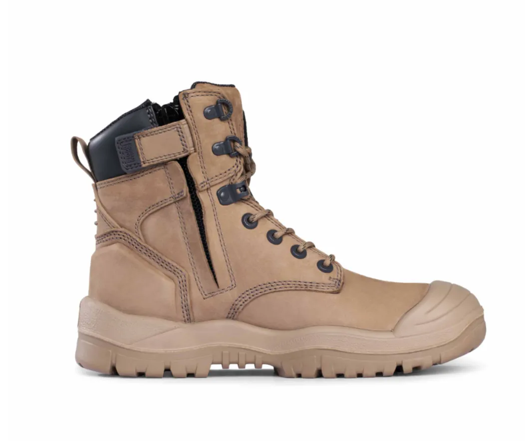 MONGREL 561060 HIGH ANKLE ZIPSIDER WITH SCUFF CAP - STONE