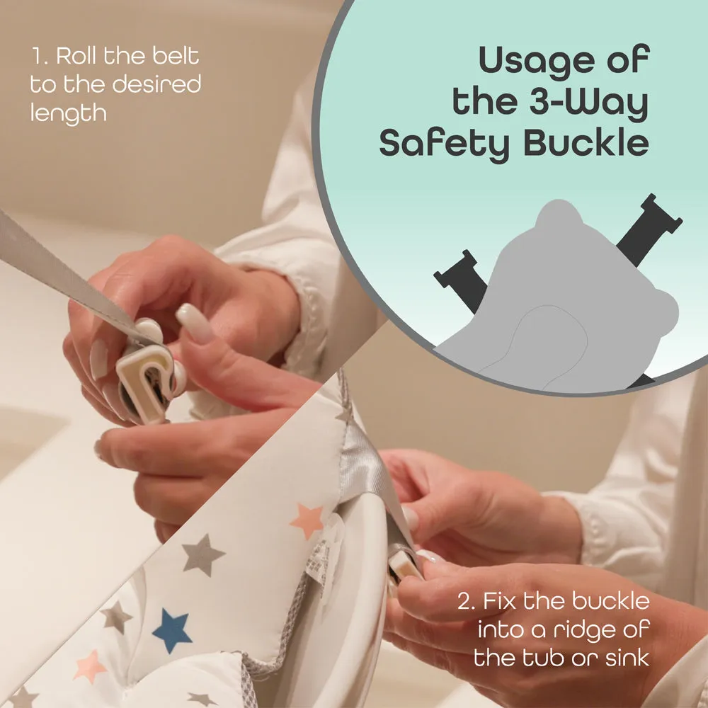 Moon -  Anti-Slip Baby Bath Pad  - Multicolour