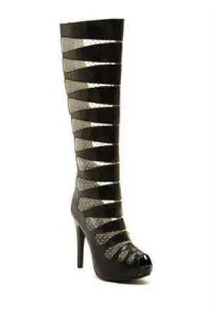 Moreno Vegan Leather 3.5" Zip-Up Heels
