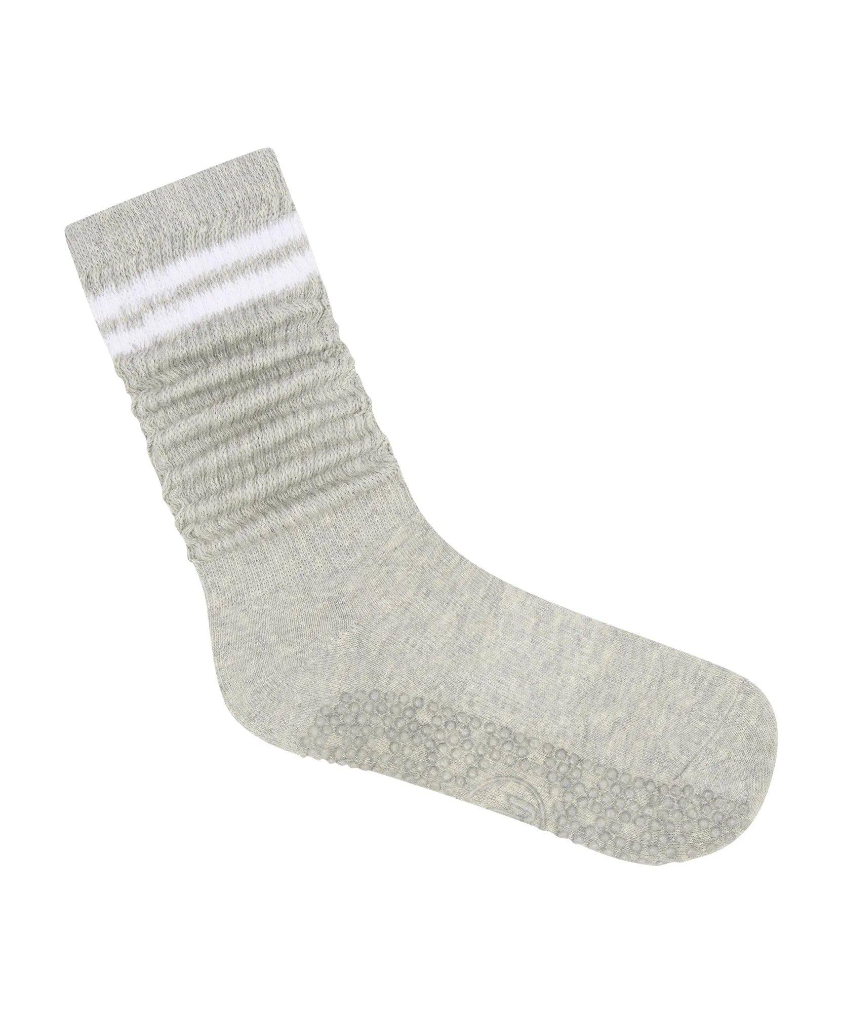 MoveActive - Pilates Project x Cheerleader Scrunch Non Slip Grip Socks - Grey Marle