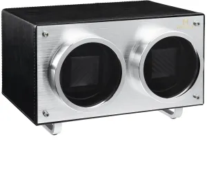 MOZSLY Double Watch Winder for Automatic Watches Quiet Motor PU Leather