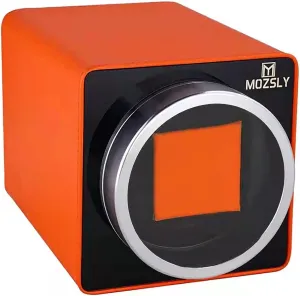 MOZSLY Watch Winder for Single Automatic Watches with Quiet Motor 12 Rotation Mode Setting Leather