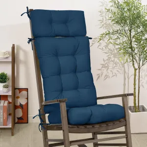 mudilun Indoor/Outdoor Rocking Chair Cushion Anti-Slip Tufted Patio Furniture Cushion with Straps High Back Rocking Chair Cushion for Bedroom, Living Room, Baby Room, Outdoor Patio Chair