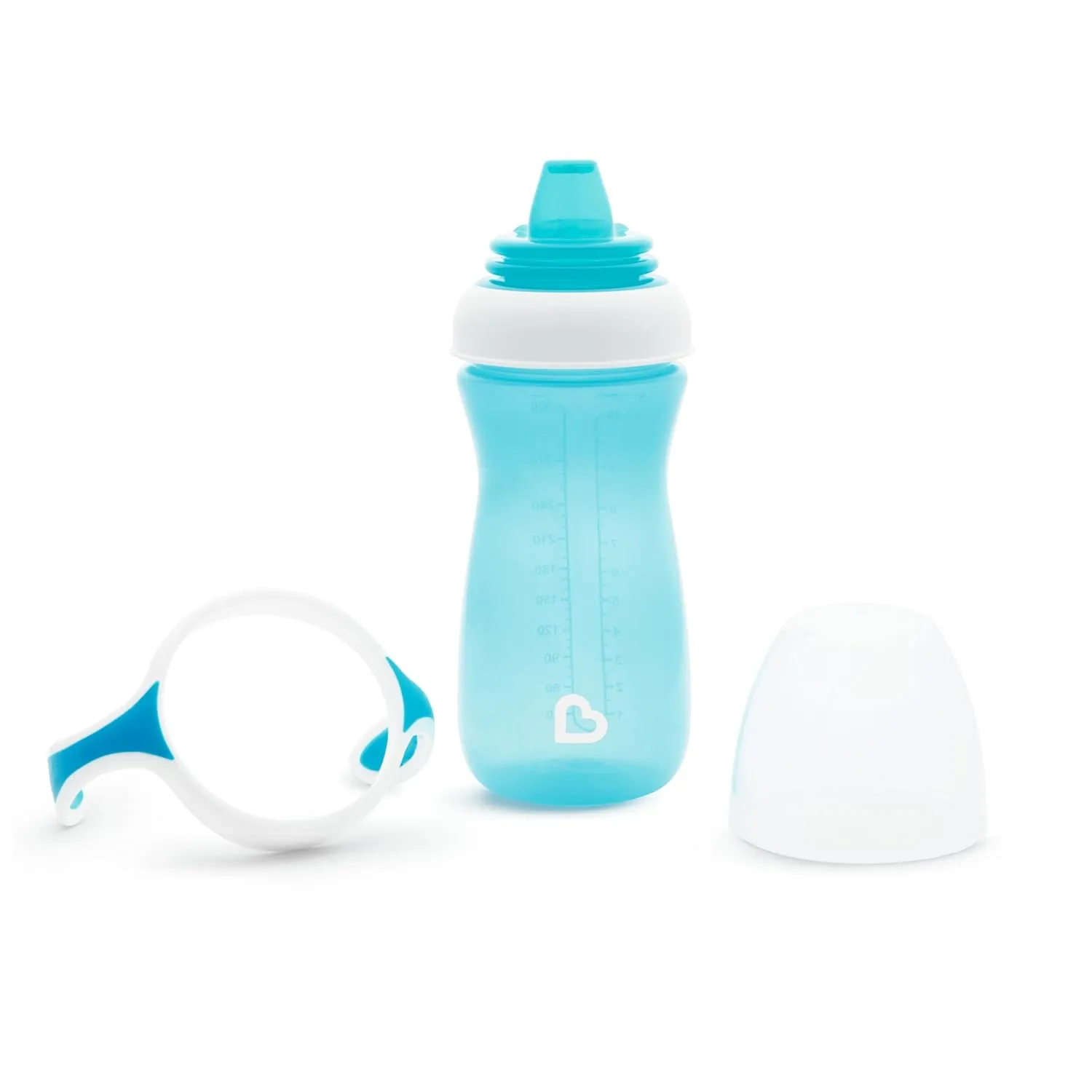 Munchkin® Gentle™ Transition Sippy Cup with Trainer Handles, 10 Ounce, 2 Pack, Blue/Green