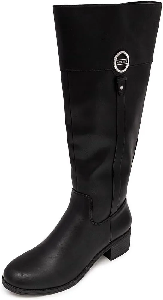 Nautica Women's Tall Shaft Riding Boots: Stylish Knee-High Dress Shoes for Fall & Winter