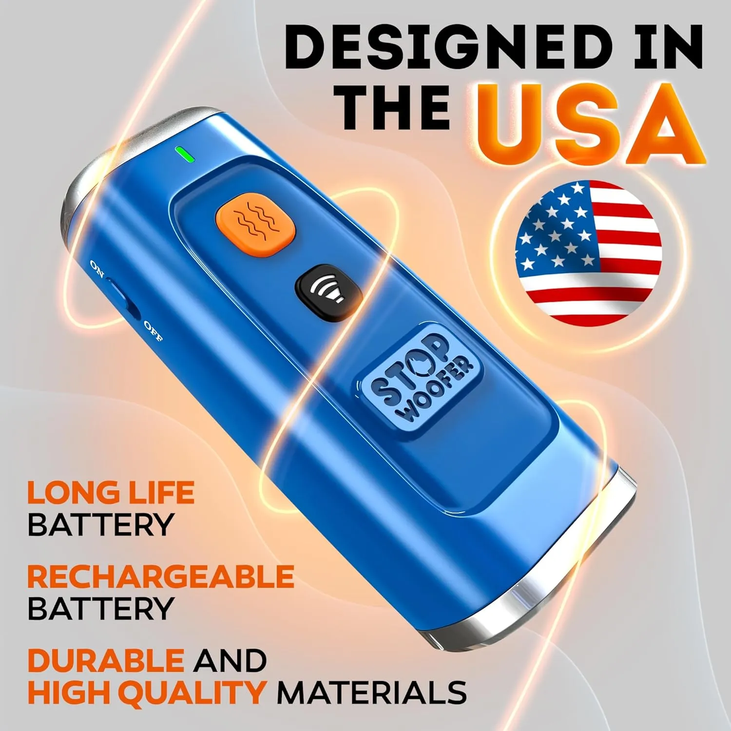 NEW 2025 Dog Bark Deterrent Device - Dog Barking Control Devices Stops Bad Behavior - Rechargeable Ultrasonic Pet Whistle to Stop Barking with The Touch of a Button up to 16,4 FT (5-120 LBS Blue)