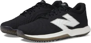 New Balance Unisex FuelCell 4040 V7 Turf Trainer Baseball Shoe, Black/Optic White Synthetic, 8.5 US Men