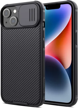 Nillkin for iPhone 14 case with Camera Cover CamShield Pro for iPhone 14 Case Slim, for iPhone 14 5G case 6.1' (Black)