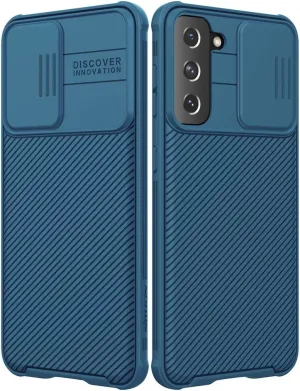 Nillkin for Samsung Galaxy S21 Case, CamShield Pro Case with Slide Camera Protect Cover, Slim Protective Case for Samsung S21 5G Phone case 6.2'' (Blue)
