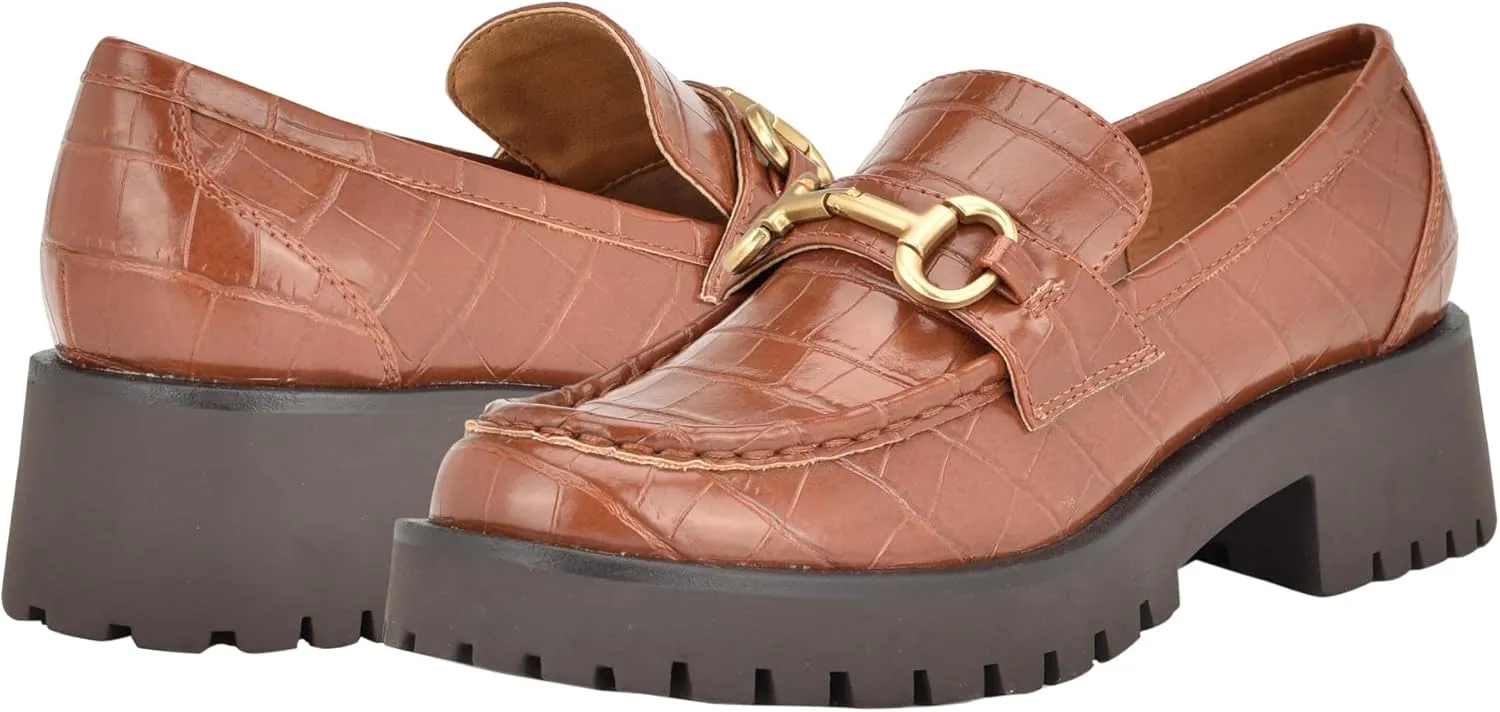Nine West Women's Allmy Round Toe Lug Sole Casual Loafers