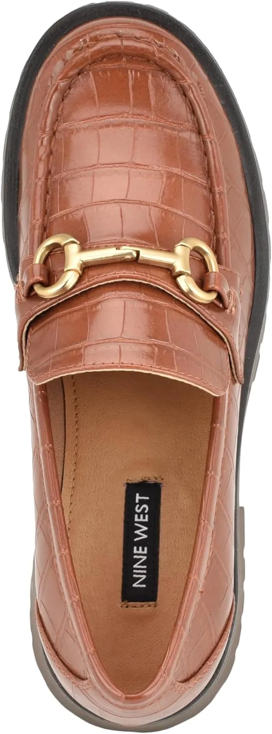 Nine West Women's Allmy Round Toe Lug Sole Casual Loafers