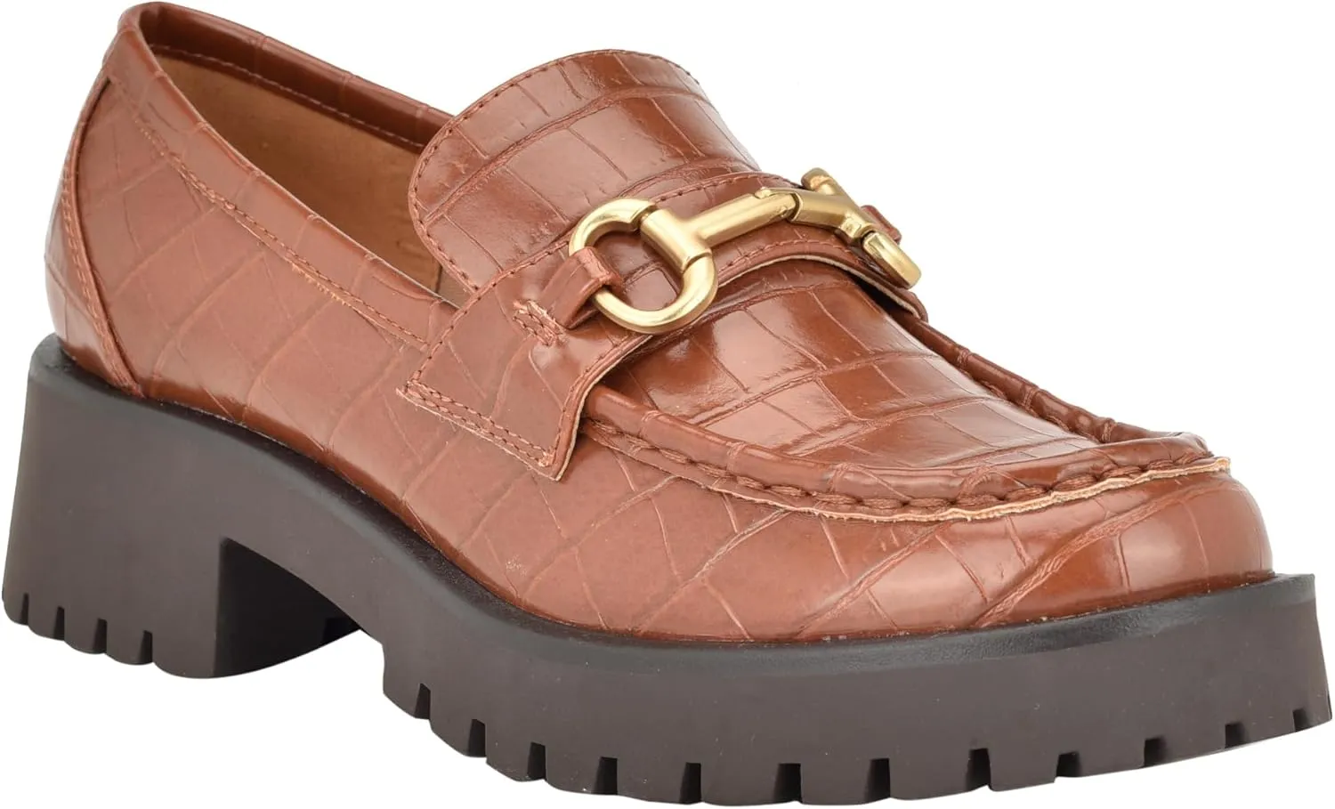 Nine West Women's Allmy Round Toe Lug Sole Casual Loafers