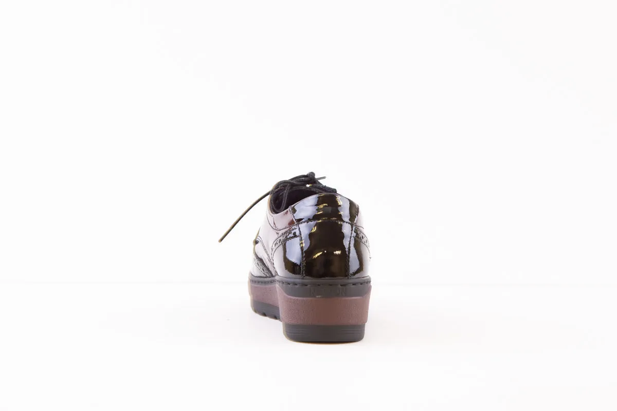 NOTTON - 0651 LACED COMFORT SHOE - BLACK/WINE