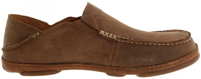 Olukai Moloa Slip On Ray Toffee Leather  Mens Casual 10128-2733