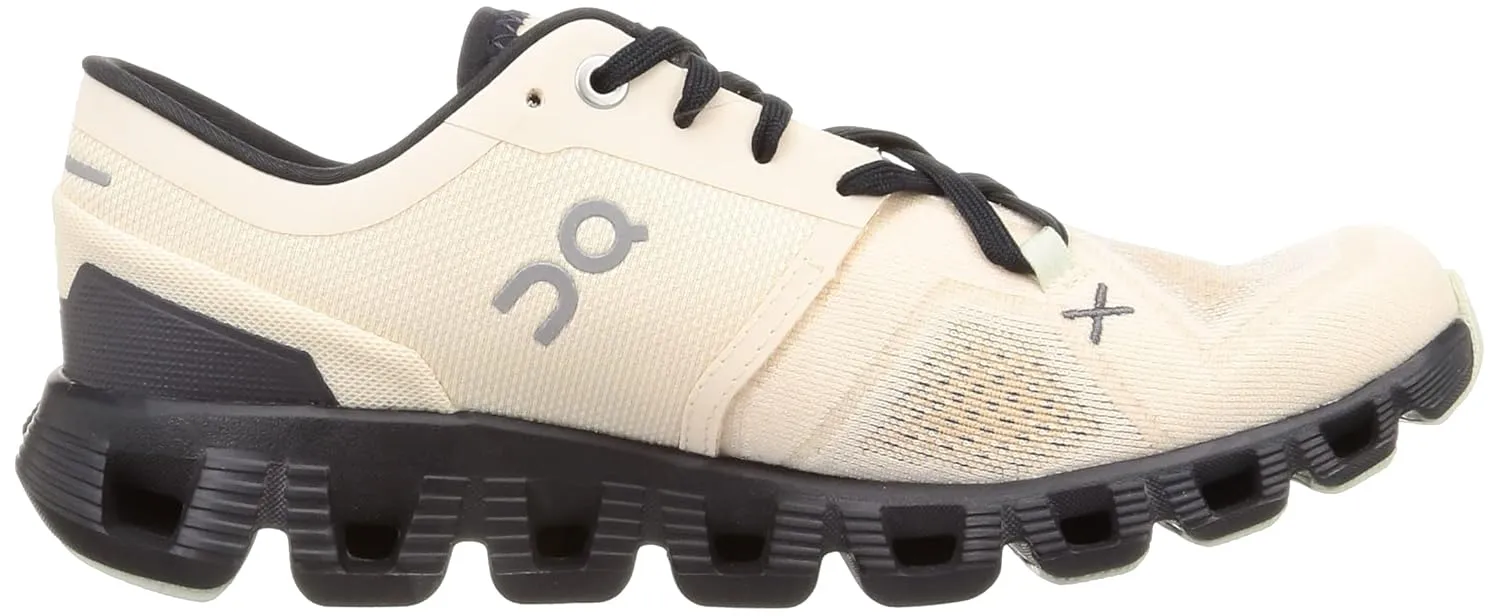 On Women's Cloud X 3 Sneakers, Fawn/Magnet, 11