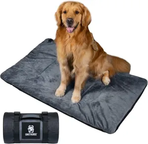 OneTigris Travel Dog Bed - Portable Waterproof Anti-Slip Dog Camping Bed, 3.6ft by 2.2ft Outdoor Indoor Mat Cushioned Plush Warm Puppy Mattresses