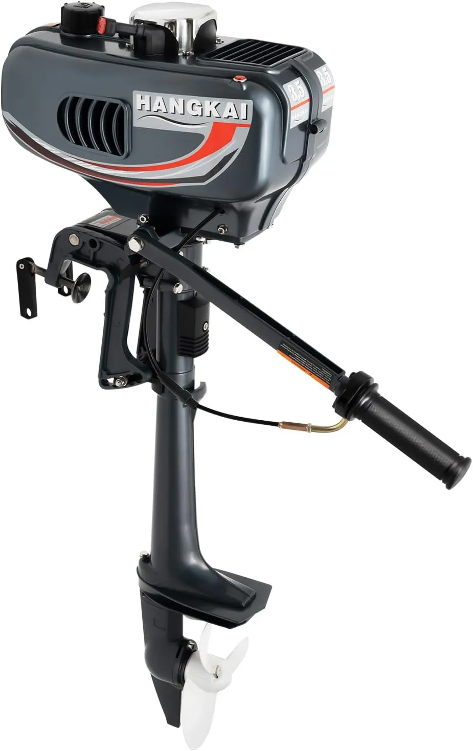 Outboard Motor Boat Engine2 Stroke 3.5 Hp,49cc Fishing Boat Engine Gas-Powered With Air-Cooling System, 2.5kw Marine Boat Motor Cdi Ignition System,For Inflatable Boats, Iron Boats, Plastic Boats