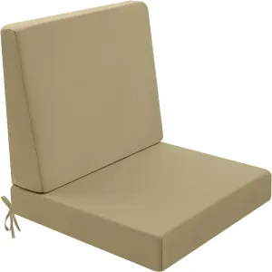 Outdoor Cushions for Patio Furniture, Outdoor Seat and Back Cushion, Waterproof Hampton Bay Deep Seat Replacement Couch Cushions for Garden Lawn, 24x24
