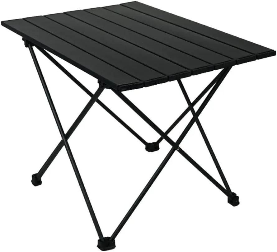 Outdoor s and Chairs Portable Round Picnic Table Egg Roll Table Aluminum Alloy Camping Dinner Table Set,Army Green Large