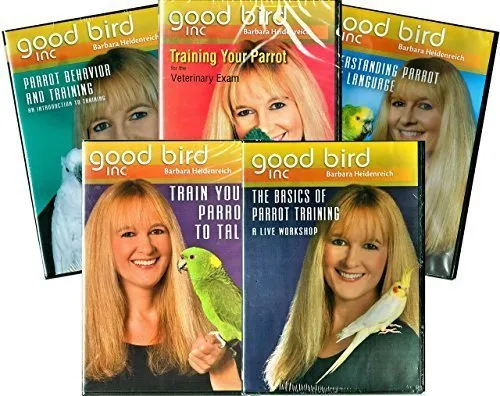 Parrot Training DVD Set 5 Titles (8 Discs) by Barbara Heidenreich