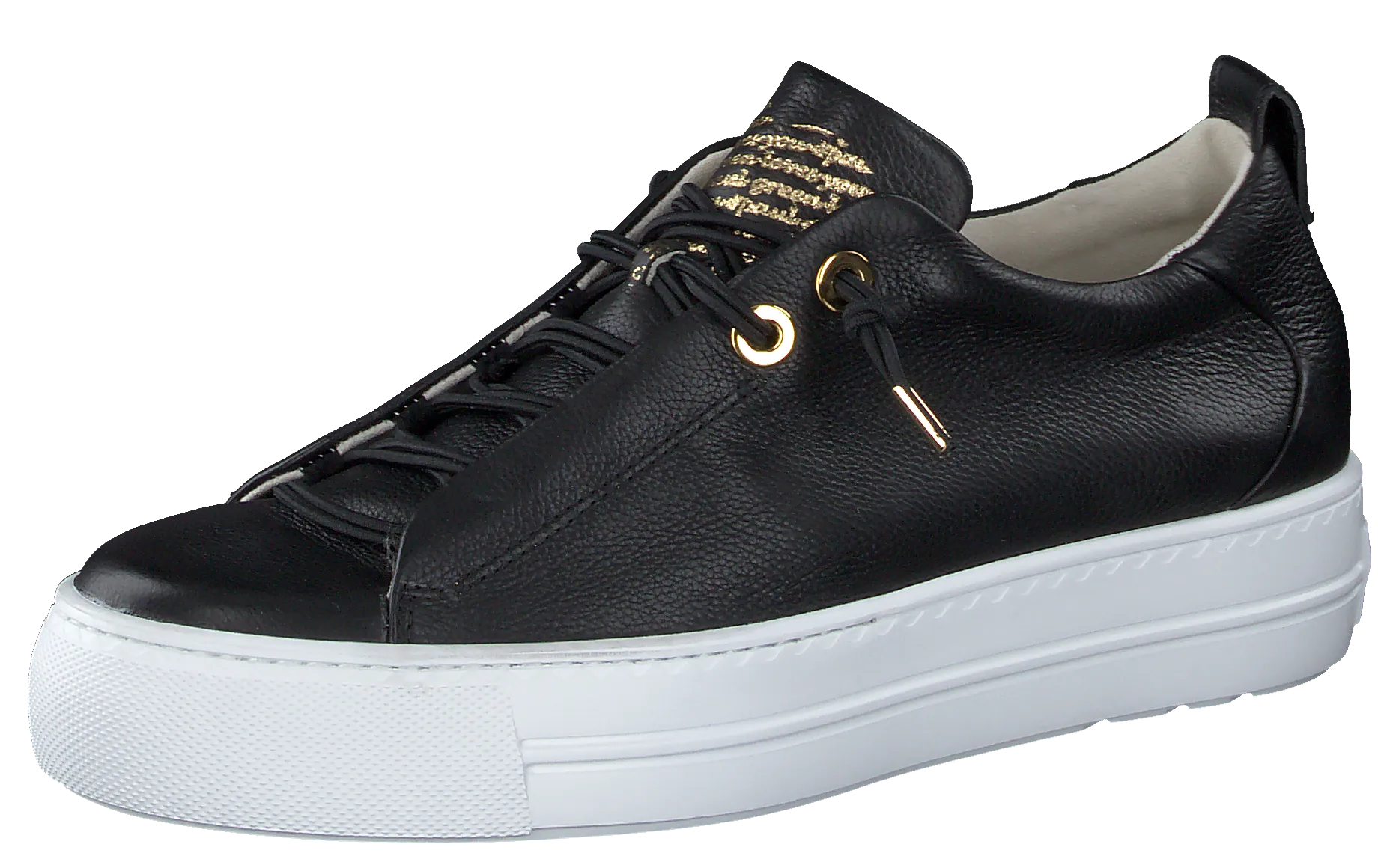 Paul Green Black Leather Trainer