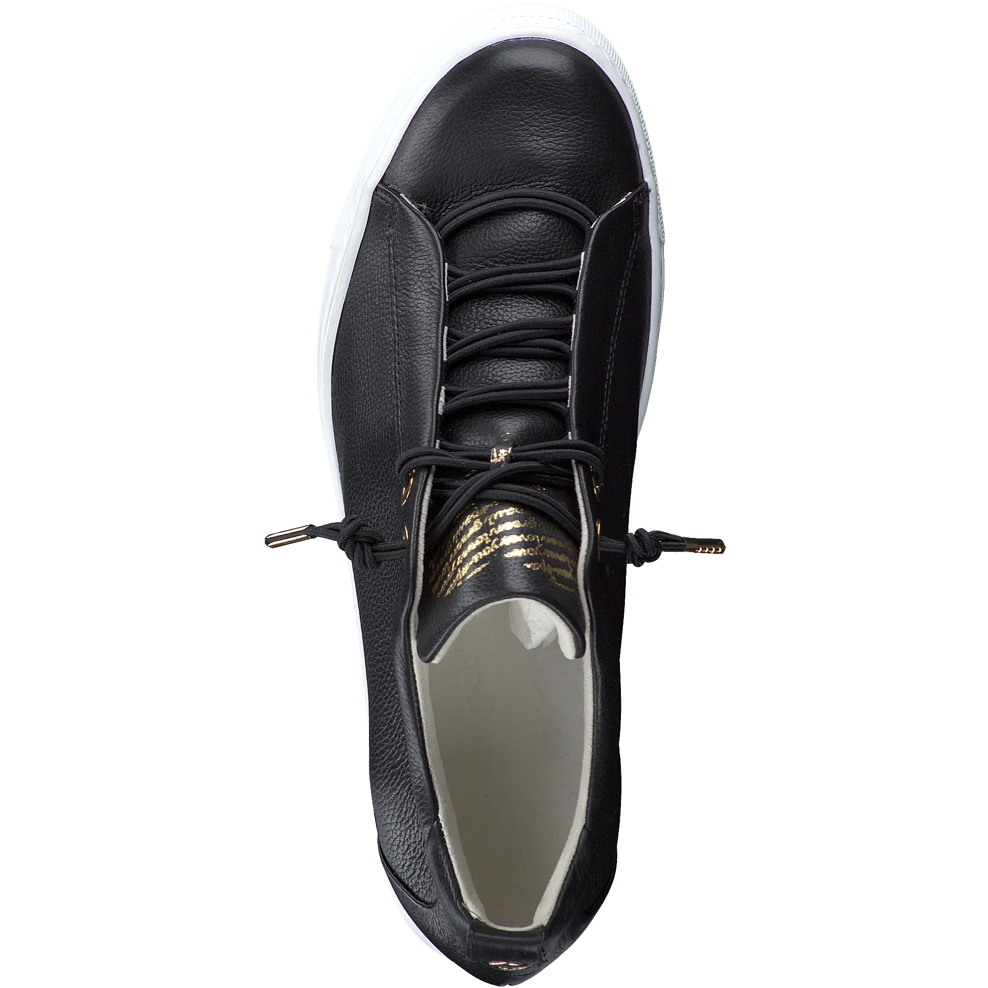 Paul Green Black Leather Trainer
