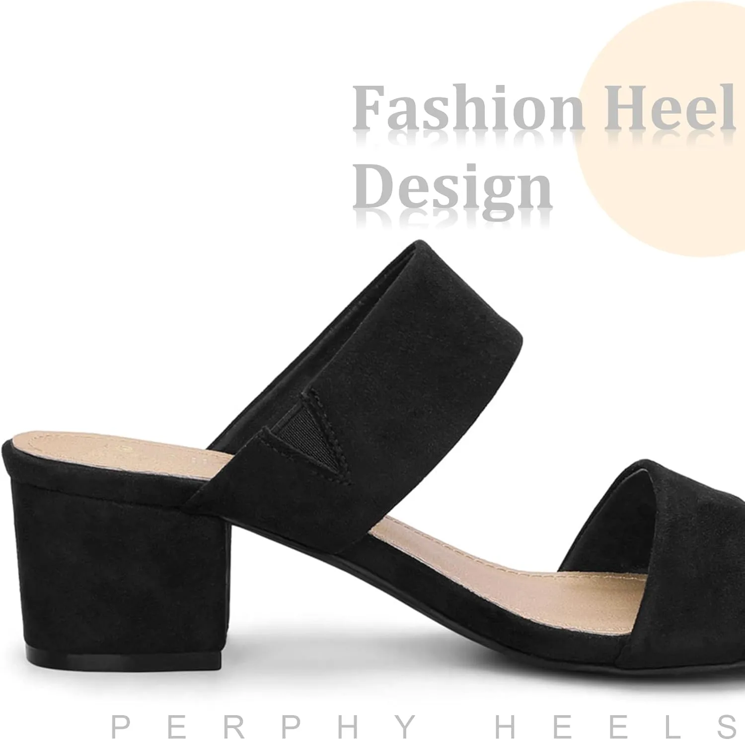 Perphy Open Toe Block Heels Slide Heel Sandals for Women