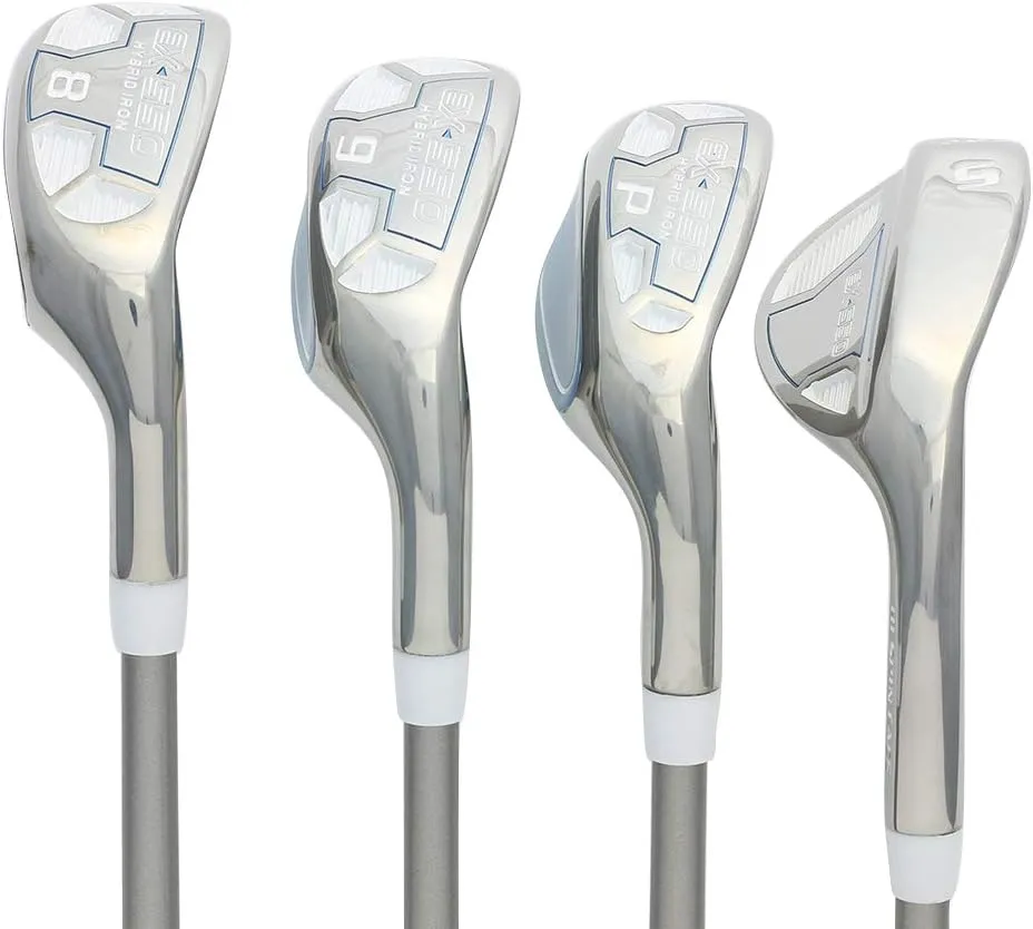 Petite Lady’s Powerbilt Golf EX-550 Hybrid Iron Set, which Includes: #8, #9, PW, SW - Lady Flex Right Handed Utility L Flex Club