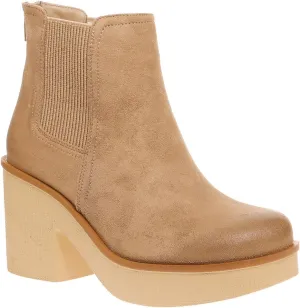 Pierre Dumas Women's Platform Chunky Heels Chelsea Ankle Boots