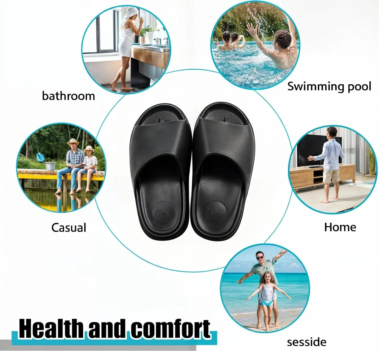 Pillow Slippers for Women and Men Cloud Platform Slides Anti Slip Cloud Slippers Lightweight EVA Comfy Shower Slides Open Toe Sandals for Indoor and Outdoor
