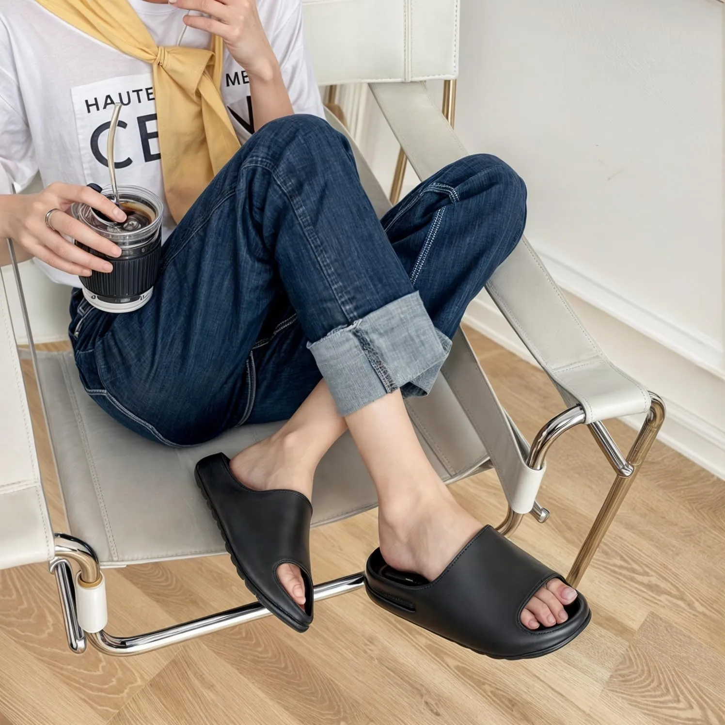 Pillow Slippers for Women and Men Cloud Platform Slides Anti Slip Cloud Slippers Lightweight EVA Comfy Shower Slides Open Toe Sandals for Indoor and Outdoor